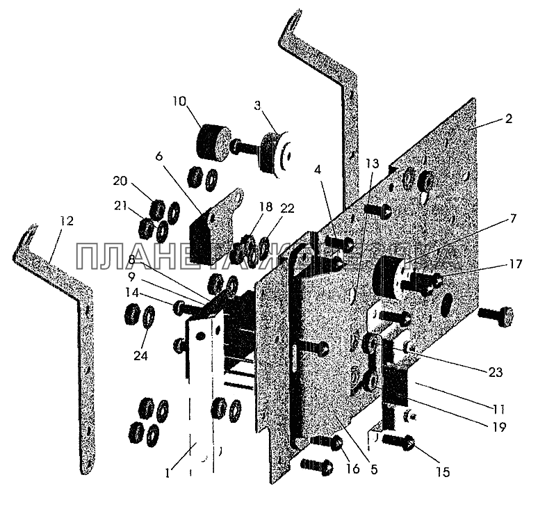 Панель блоков предохранителей и реле МАЗ-6303 (2005)